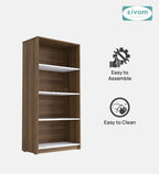 Sivom SIVOM Dwell Multipurpose Storage Rack/Study/Home/Office Engineered Wood Open Book Shelf for Modern Homes | Elegant Design & Premium Finish