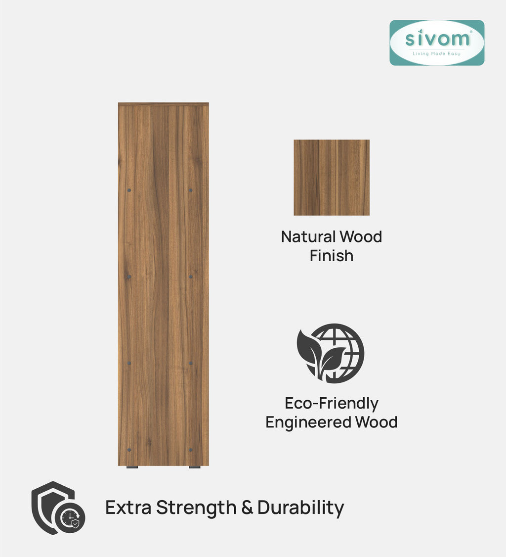 Sivom SIVOM Dwell Multipurpose Storage Rack/Study/Home/Office Engineered Wood Open Book Shelf for Modern Homes | Elegant Design & Premium Finish