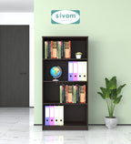 Sivom SIVOM Dwell Multipurpose Storage Rack/Study/Home/Office Engineered Wood Open Book Shelf for Modern Homes | Elegant Design & Premium Finish