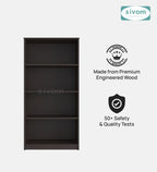 Sivom SIVOM Dwell Multipurpose Storage Rack/Study/Home/Office Engineered Wood Open Book Shelf for Modern Homes | Elegant Design & Premium Finish
