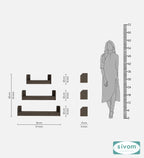 Sivom SIVOM REMI Multipurpose Modular Wall Racks/Shelves/Organiser/Décor Particle Board Wall Shelf (Number of Shelves - 3, ) for Modern Homes | Elegant Design & Premium Finish