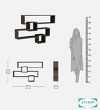 Sivom SIVOM CLAY Multipurpose Modular Wall Racks/Shelves/Organiser/Décor Particle Board Wall Shelf (Number of Shelves - 4, ) for Modern Homes | Elegant Design & Premium Finish