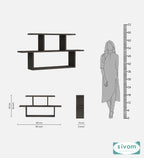 Sivom SIVOM ETHAN Multipurpose Modular Wall Racks/Shelves/Organiser/Décor Particle Board Wall Shelf (Number of Shelves - 5, ) for Modern Homes | Elegant Design & Premium Finish