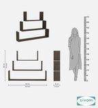 Sivom SIVOM KITE Multipurpose Modular Wall Racks/Shelves/Organiser/Décor Particle Board Wall Shelf (Number of Shelves - 3, ) for Modern Homes | Elegant Design & Premium Finish