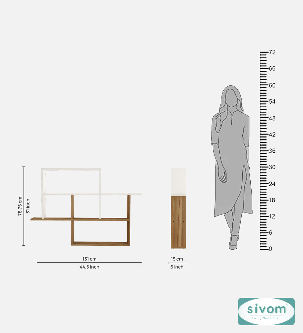 Sivom SIVOM CEDRIC Multipurpose Modular Wall Racks/Shelves/Organiser/Décor Particle Board Wall Shelf (Number of Shelves - 6, ) for Modern Homes | Elegant Design & Premium Finish