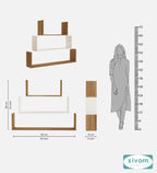 Sivom SIVOM KITE Multipurpose Modular Wall Racks/Shelves/Organiser/Décor Particle Board Wall Shelf (Number of Shelves - 3, ) for Modern Homes | Elegant Design & Premium Finish