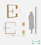 Sivom SIVOM CRIP Multipurpose Modular Wall Racks/Shelves/Organiser/Décor Particle Board Wall Shelf (Number of Shelves - 5, ) for Modern Homes | Elegant Design & Premium Finish