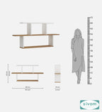 Sivom SIVOM ETHAN Multipurpose Modular Wall Racks/Shelves/Organiser/Décor Particle Board Wall Shelf (Number of Shelves - 5, ) for Modern Homes | Elegant Design & Premium Finish