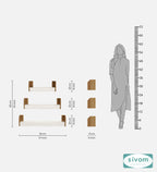 Sivom SIVOM REMI Multipurpose Modular Wall Racks/Shelves/Organiser/Décor Particle Board Wall Shelf (Number of Shelves - 3, ) for Modern Homes | Elegant Design & Premium Finish