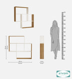 Sivom SIVOM RETICA Multipurpose Modular Wall Racks/Shelves/Organiser/Décor Particle Board Wall Shelf (Number of Shelves - 5, ) for Modern Homes | Elegant Design & Premium Finish
