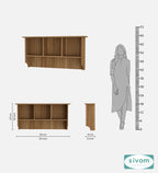 Sivom SIVOM RIO Multipurpose Modular Wall Racks/Shelves/Organiser/Décor Particle Board Wall Shelf (Number of Shelves - 4, ) for Modern Homes | Elegant Design & Premium Finish