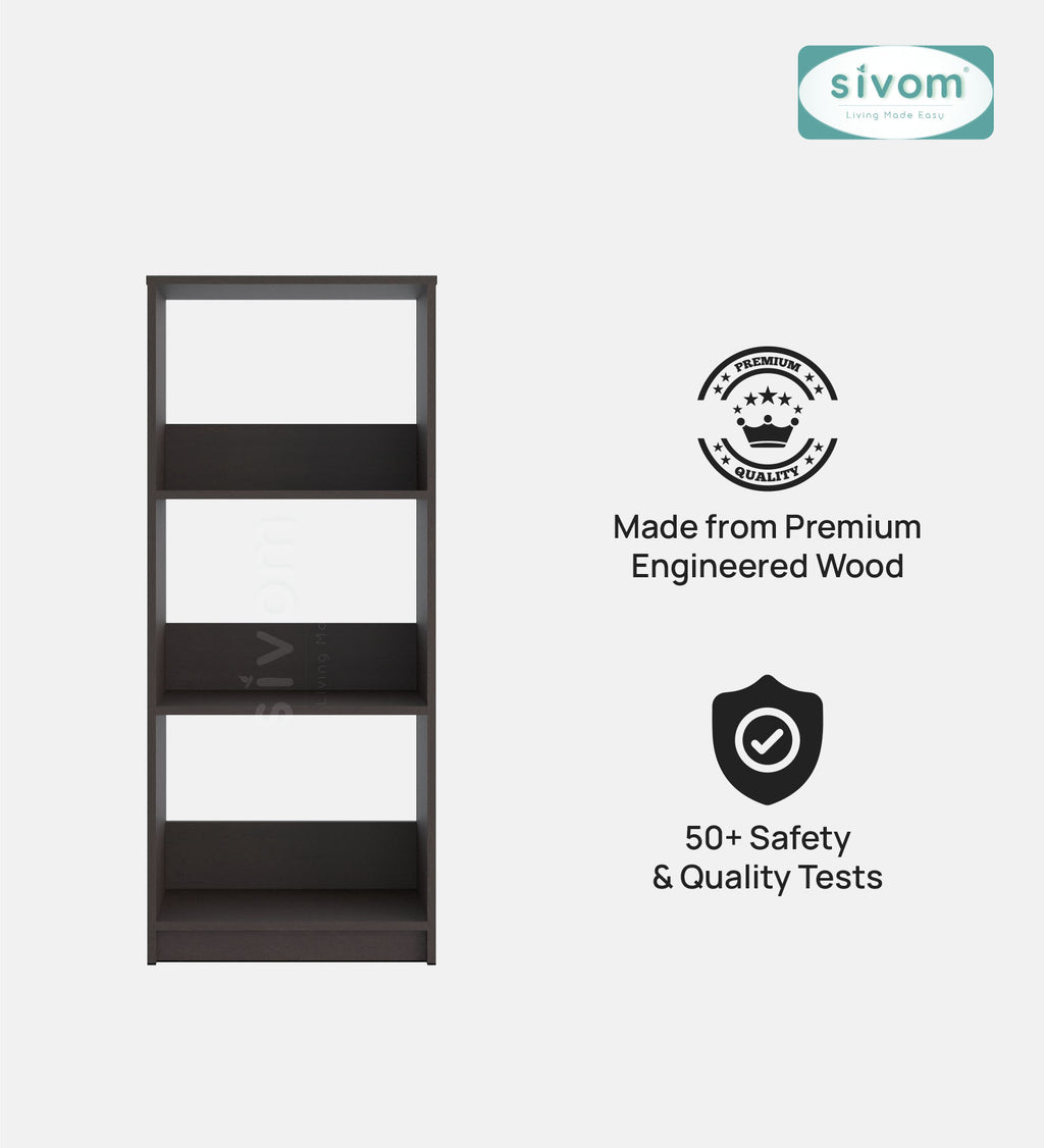 SIVOM Eclipse Multipurpose Storage Drawer/Study/Home/Office Engineered Wood Close Book Shelf  for Modern Homes | Elegant Design & Premium Finish