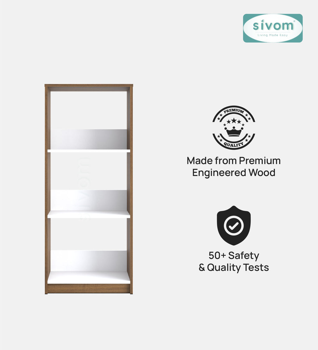 SIVOM Eclipse Multipurpose Storage Drawer/Study/Home/Office Engineered Wood Close Book Shelf  for Modern Homes | Elegant Design & Premium Finish