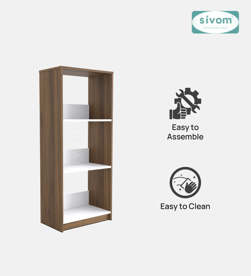 SIVOM Eclipse Multipurpose Storage Drawer/Study/Home/Office Engineered Wood Close Book Shelf  for Modern Homes | Elegant Design & Premium Finish