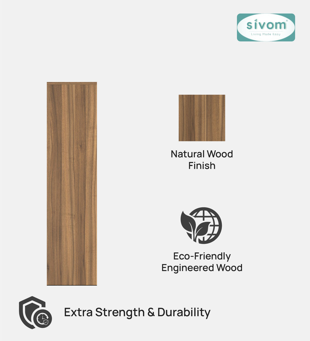SIVOM Eclipse Multipurpose Storage Drawer/Study/Home/Office Engineered Wood Close Book Shelf  for Modern Homes | Elegant Design & Premium Finish