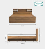 Sivom furniture SIVOM Eden Bed with Storage Engineered Wood King Bed Engineered Wood King Bed (Delivery Condition - Knock Down)