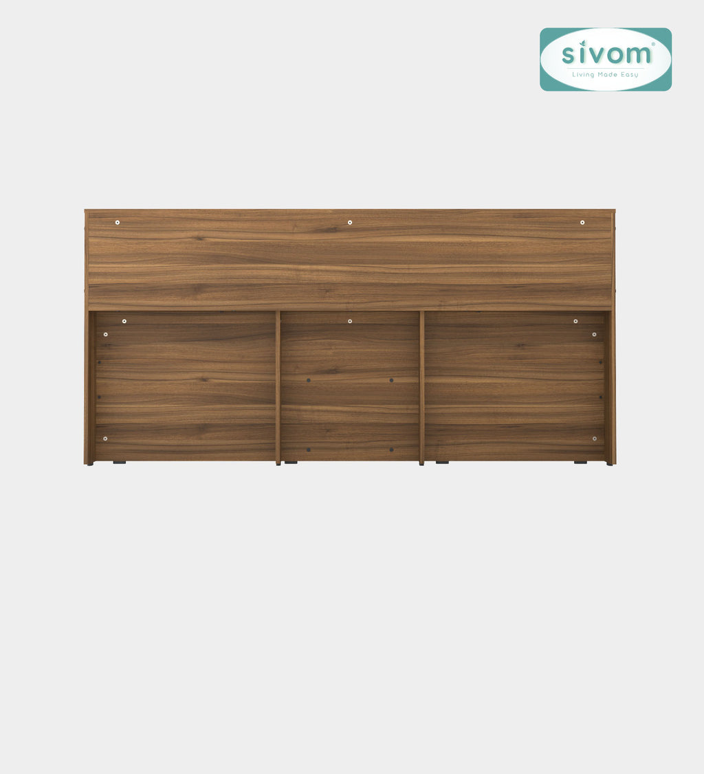 Sivom furniture SIVOM Eden Bed with Storage Engineered Wood King Bed Engineered Wood King Bed (Delivery Condition - Knock Down)
