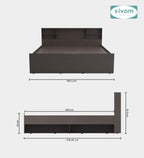 Sivom furniture SIVOM Eden Bed with Storage Engineered Wood King Bed Engineered Wood King Bed (Delivery Condition - Knock Down)