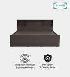 Sivom furniture SIVOM Eden Bed with Storage Engineered Wood King Bed Engineered Wood King Bed (Delivery Condition - Knock Down)