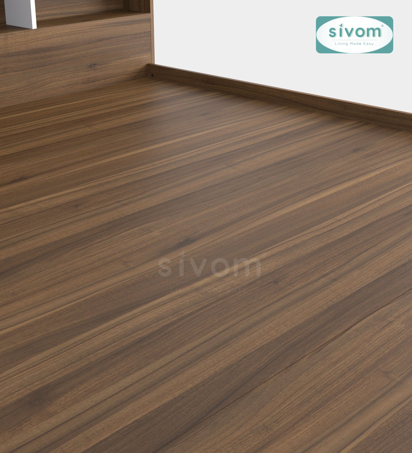 Sivom SIVOM Eden Box Bed without Storage Engineered Wood King Box Bed for Modern Homes | Elegant Design & Premium Finish