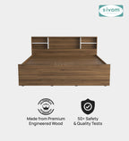 Sivom SIVOM Eden Box Bed without Storage Engineered Wood King Box Bed for Modern Homes | Elegant Design & Premium Finish