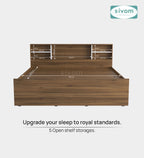 Sivom SIVOM Eden Box Bed without Storage Engineered Wood King Box Bed for Modern Homes | Elegant Design & Premium Finish