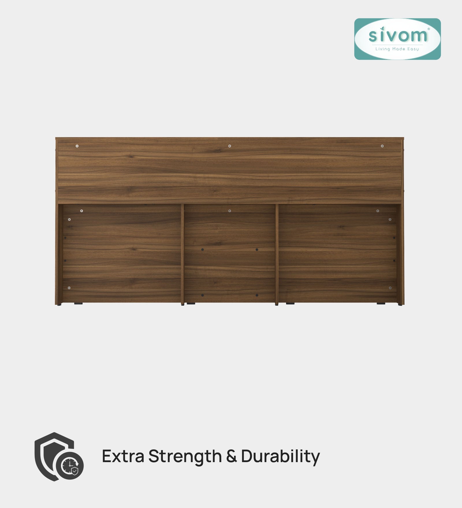 Sivom SIVOM Eden Box Bed without Storage Engineered Wood King Box Bed for Modern Homes | Elegant Design & Premium Finish