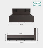 Sivom SIVOM Eden Box Bed without Storage Engineered Wood King Box Bed for Modern Homes | Elegant Design & Premium Finish