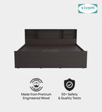 Sivom SIVOM Eden Box Bed without Storage Engineered Wood King Box Bed for Modern Homes | Elegant Design & Premium Finish