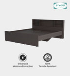 Sivom SIVOM Eden Box Bed without Storage Engineered Wood King Box Bed for Modern Homes | Elegant Design & Premium Finish