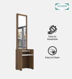 Sivom SIVOM Edwin Dressing Table with Stool Engineered Wood Dressing Table for Modern Homes | Elegant Design & Premium Finish