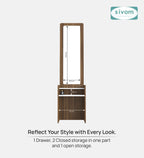 Sivom SIVOM Edwin Dressing Table with Stool Engineered Wood Dressing Table for Modern Homes | Elegant Design & Premium Finish