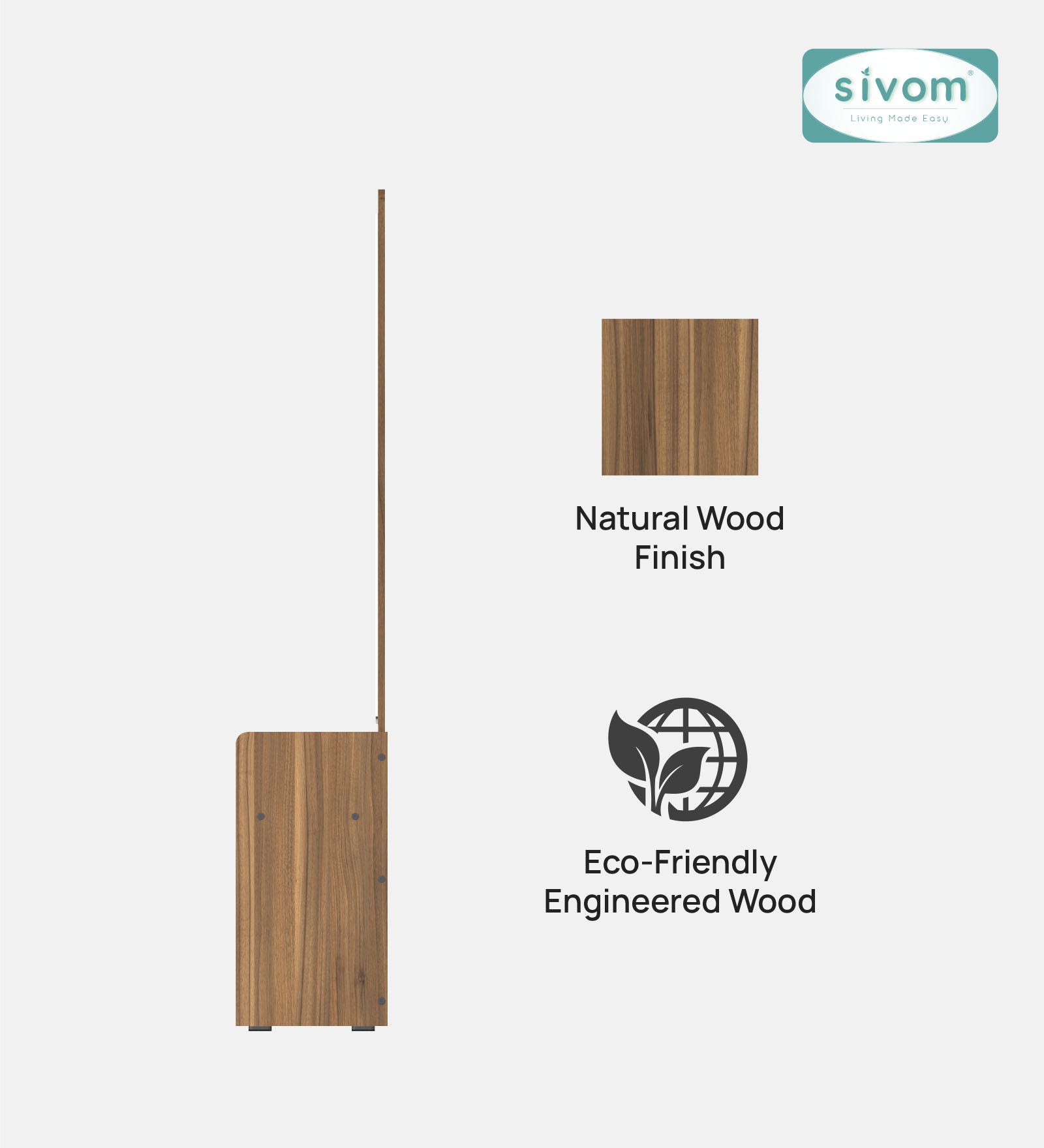 Sivom SIVOM Edwin Dressing Table with Stool Engineered Wood Dressing Table for Modern Homes | Elegant Design & Premium Finish