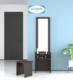 Sivom SIVOM Edwin Dressing Table with Stool Engineered Wood Dressing Table for Modern Homes | Elegant Design & Premium Finish