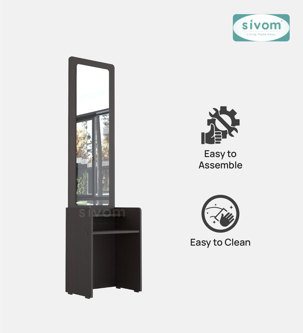 Sivom SIVOM Edwin Dressing Table with Stool Engineered Wood Dressing Table for Modern Homes | Elegant Design & Premium Finish