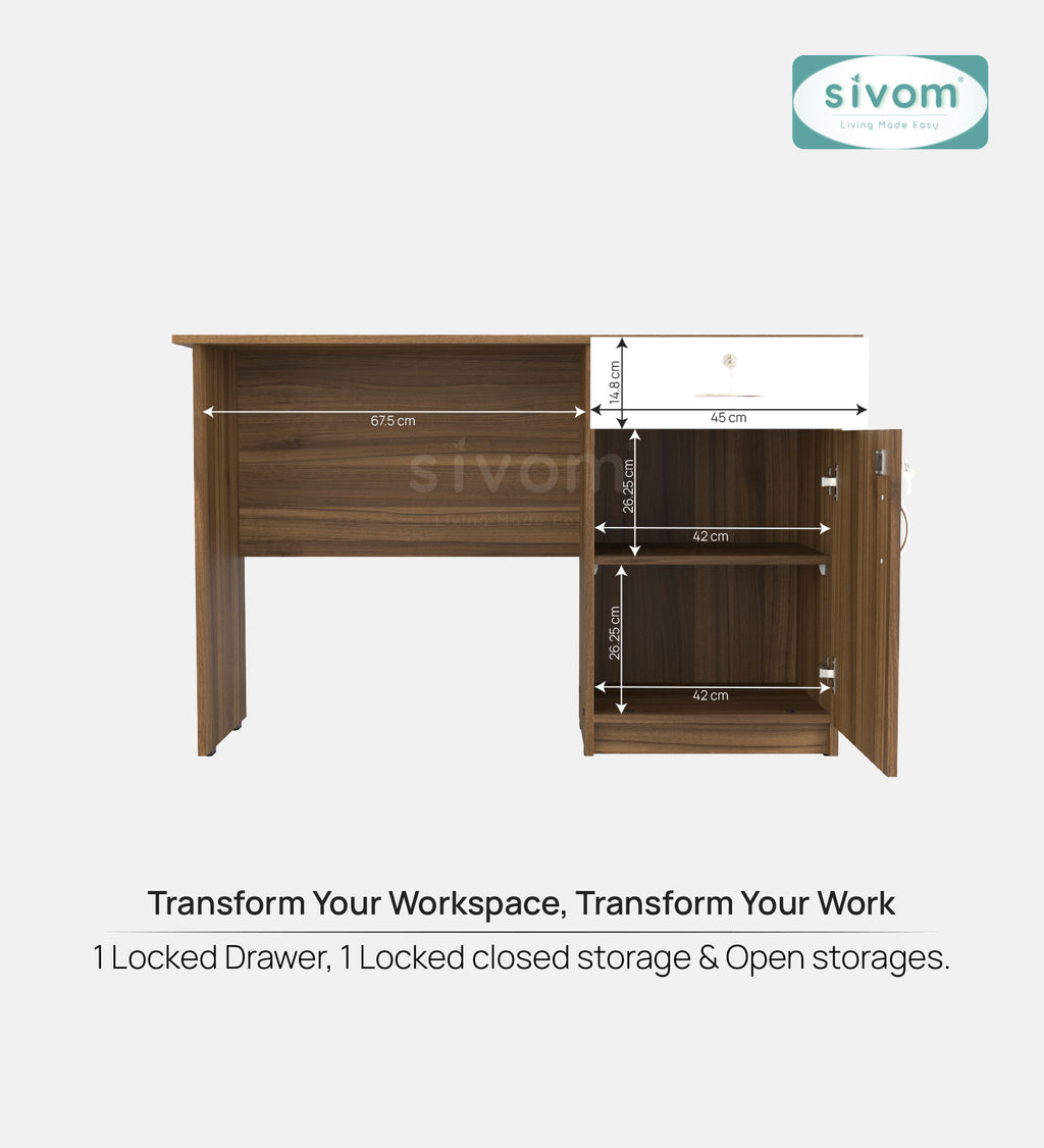 Sivom SIVOM ELECTRA Multipurpose Study/Home/Office Table Engineered Wood Study Table for Modern Homes | Elegant Design & Premium Finish (Copy) (Copy)