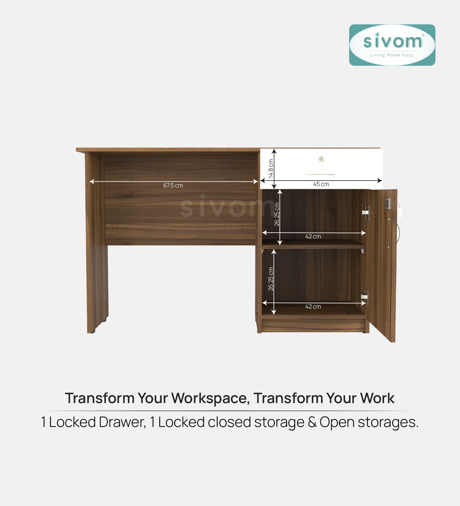 Sivom SIVOM ELECTRA Multipurpose Study/Home/Office Table Engineered Wood Study Table for Modern Homes | Elegant Design & Premium Finish (Copy) (Copy)
