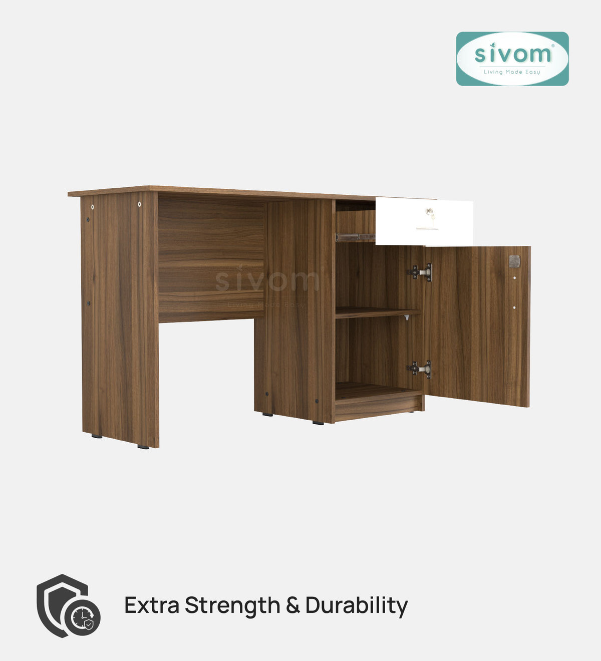 Sivom SIVOM ELECTRA Multipurpose Study/Home/Office Table Engineered Wood Study Table for Modern Homes | Elegant Design & Premium Finish (Copy) (Copy)
