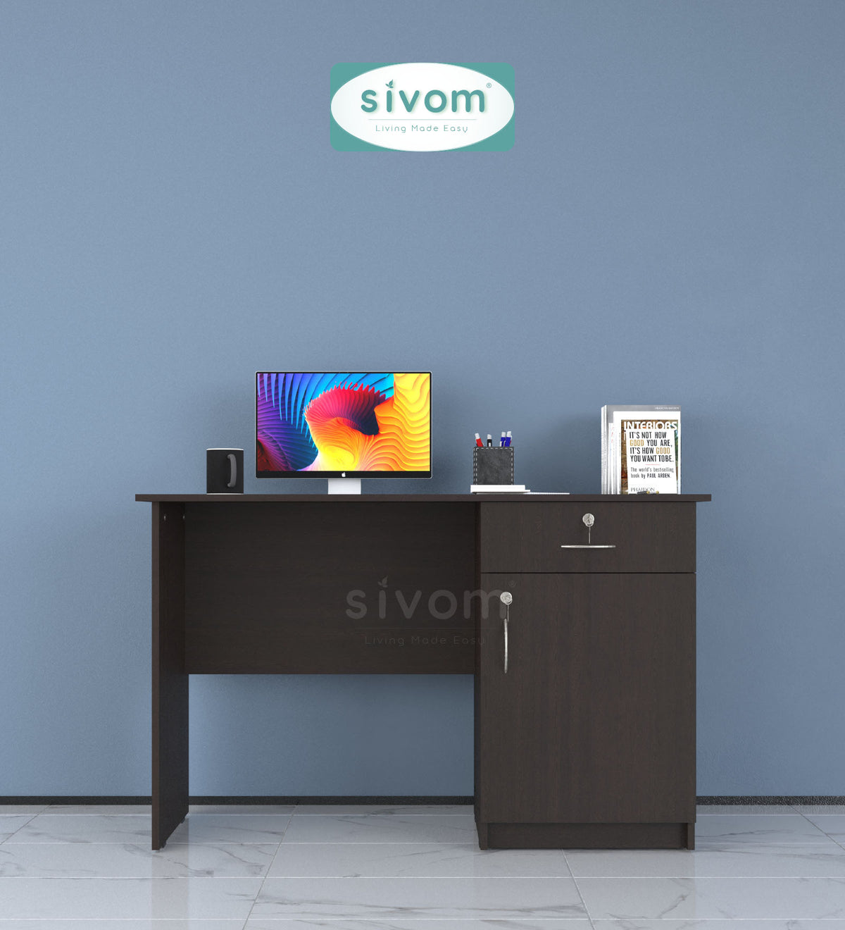 Sivom SIVOM ELECTRA Multipurpose Study/Home/Office Table Engineered Wood Study Table for Modern Homes | Elegant Design & Premium Finish (Copy) (Copy)