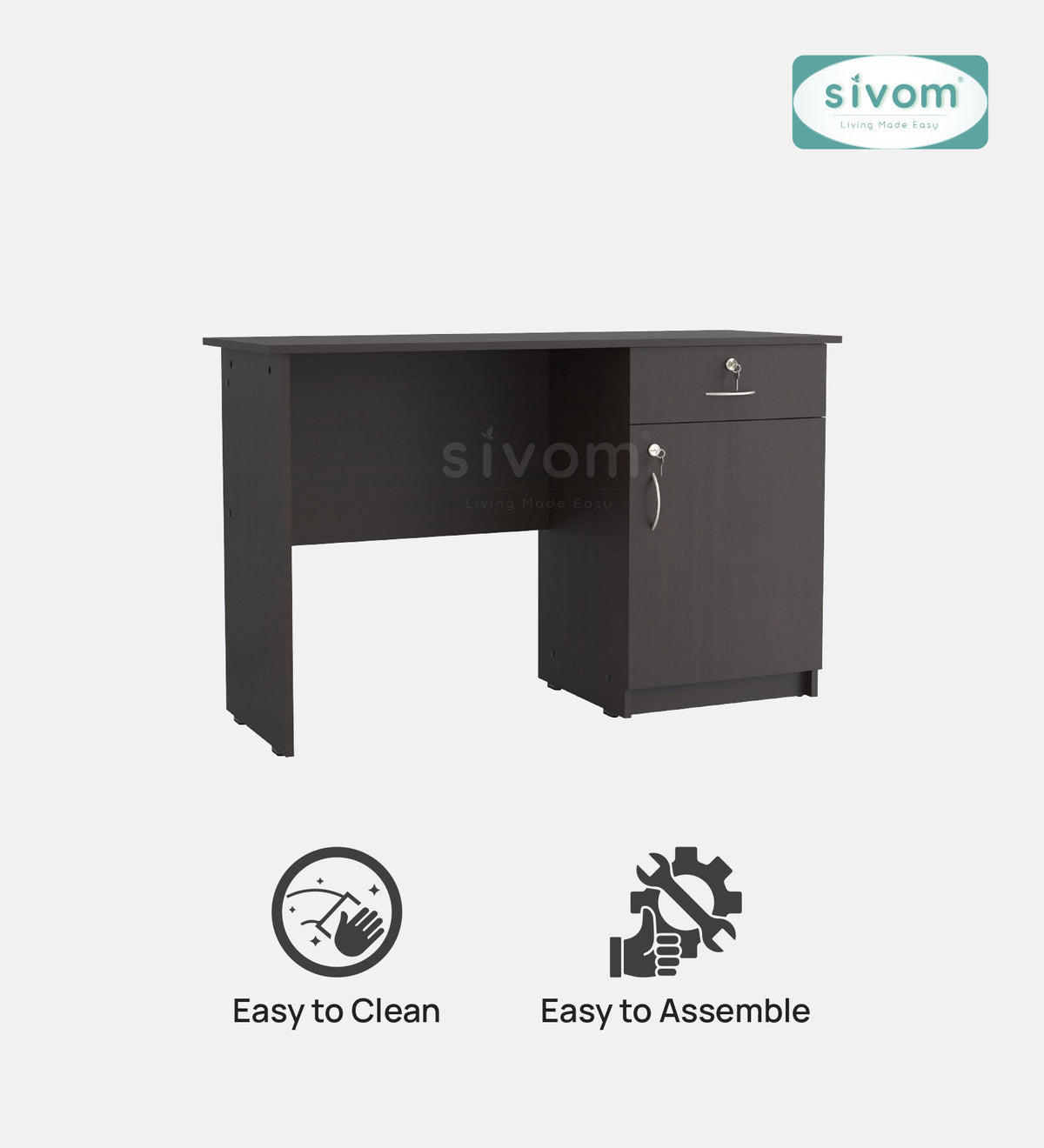 Sivom SIVOM ELECTRA Multipurpose Study/Home/Office Table Engineered Wood Study Table for Modern Homes | Elegant Design & Premium Finish (Copy) (Copy)