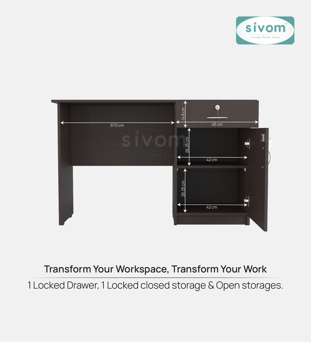 Sivom SIVOM ELECTRA Multipurpose Study/Home/Office Table Engineered Wood Study Table for Modern Homes | Elegant Design & Premium Finish (Copy) (Copy)