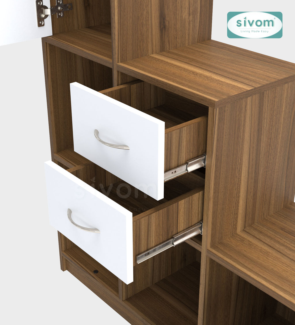 Sivom SIVOM Elegant Multipurpose Storage Unit/ Engineered Wood Free Standing Cabinet for Modern Homes | Elegant Design & Premium Finish