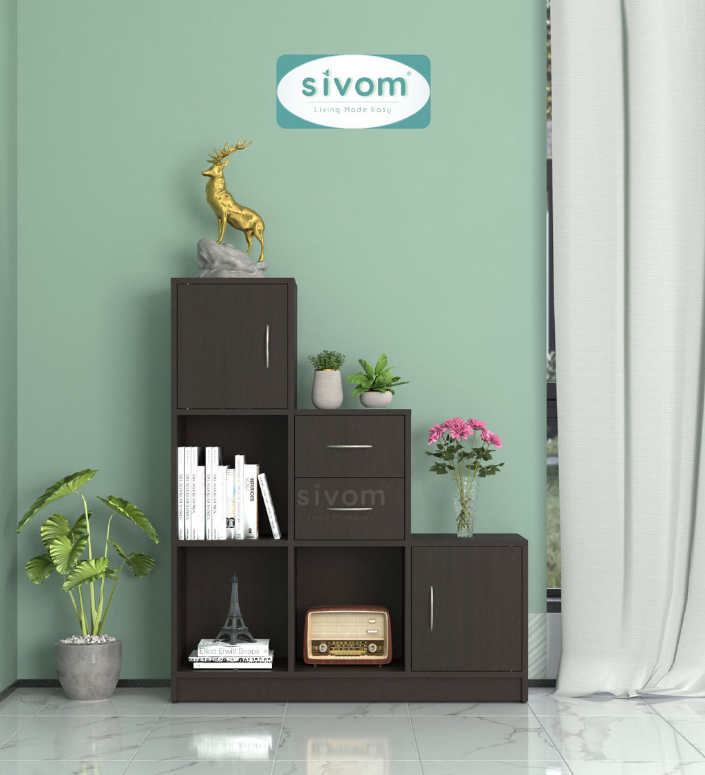 Sivom SIVOM Elegant Multipurpose Storage Unit/ Engineered Wood Free Standing Cabinet for Modern Homes | Elegant Design & Premium Finish