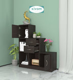 Sivom SIVOM Elegant Multipurpose Storage Unit/ Engineered Wood Free Standing Cabinet for Modern Homes | Elegant Design & Premium Finish