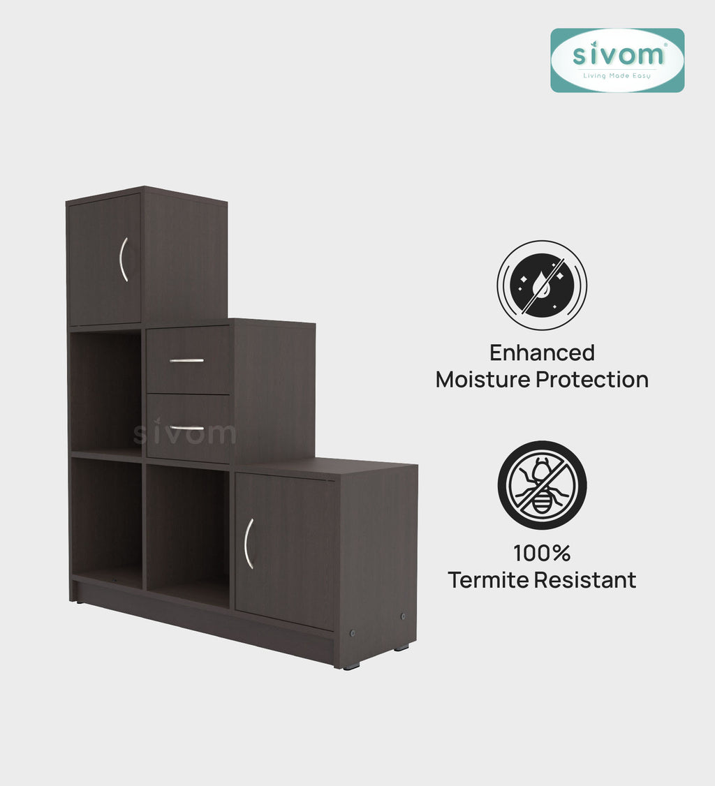 Sivom SIVOM Elegant Multipurpose Storage Unit/ Engineered Wood Free Standing Cabinet for Modern Homes | Elegant Design & Premium Finish