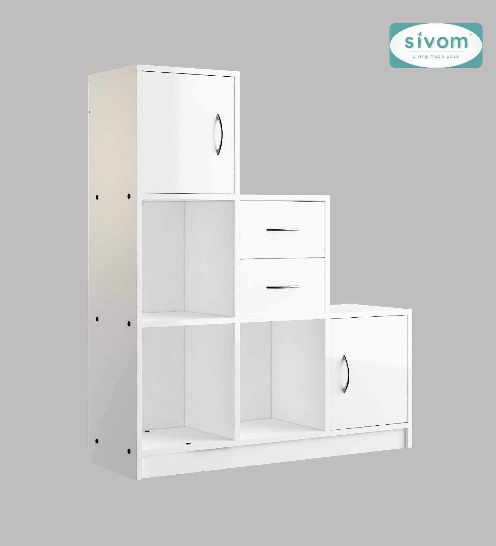 Sivom SIVOM Elegant Multipurpose Storage Unit/ Engineered Wood Free Standing Cabinet for Modern Homes | Elegant Design & Premium Finish