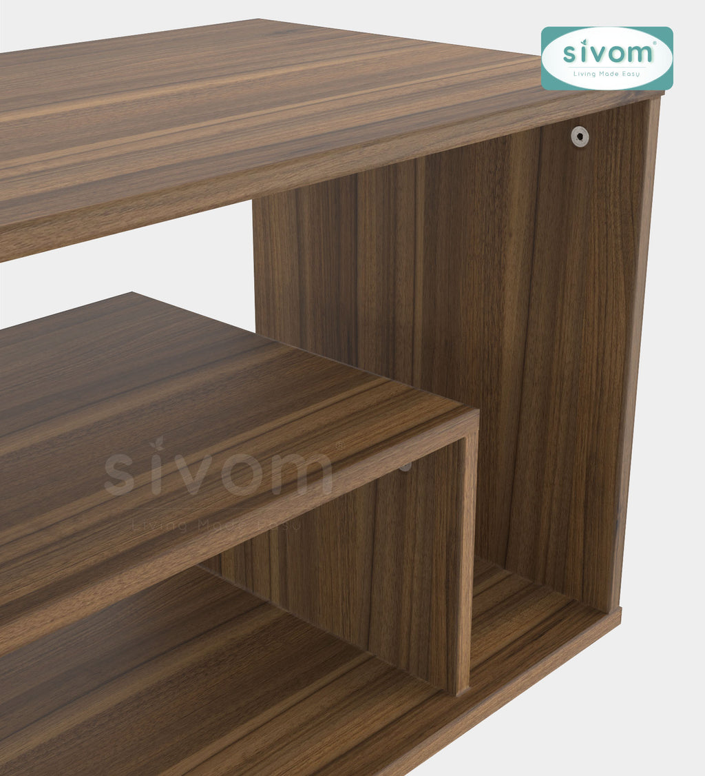 Sivom SIVOM Eleza Multipurpose Centre Table / Engineered Wood Coffee Table for Modern Homes | Elegant Design & Premium Finish