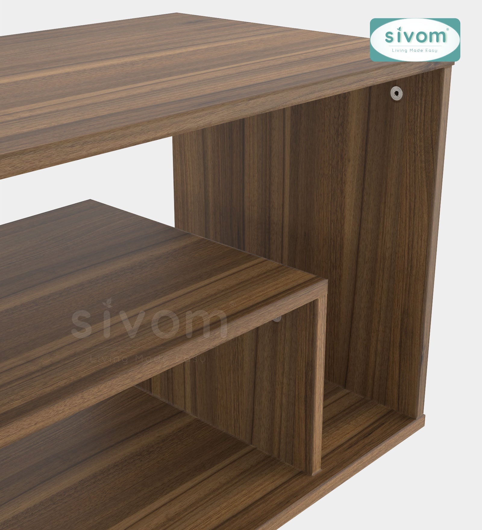 Sivom SIVOM Eleza Multipurpose Centre Table / Engineered Wood Coffee Table for Modern Homes | Elegant Design & Premium Finish