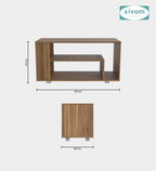 Sivom SIVOM Eleza Multipurpose Centre Table / Engineered Wood Coffee Table for Modern Homes | Elegant Design & Premium Finish