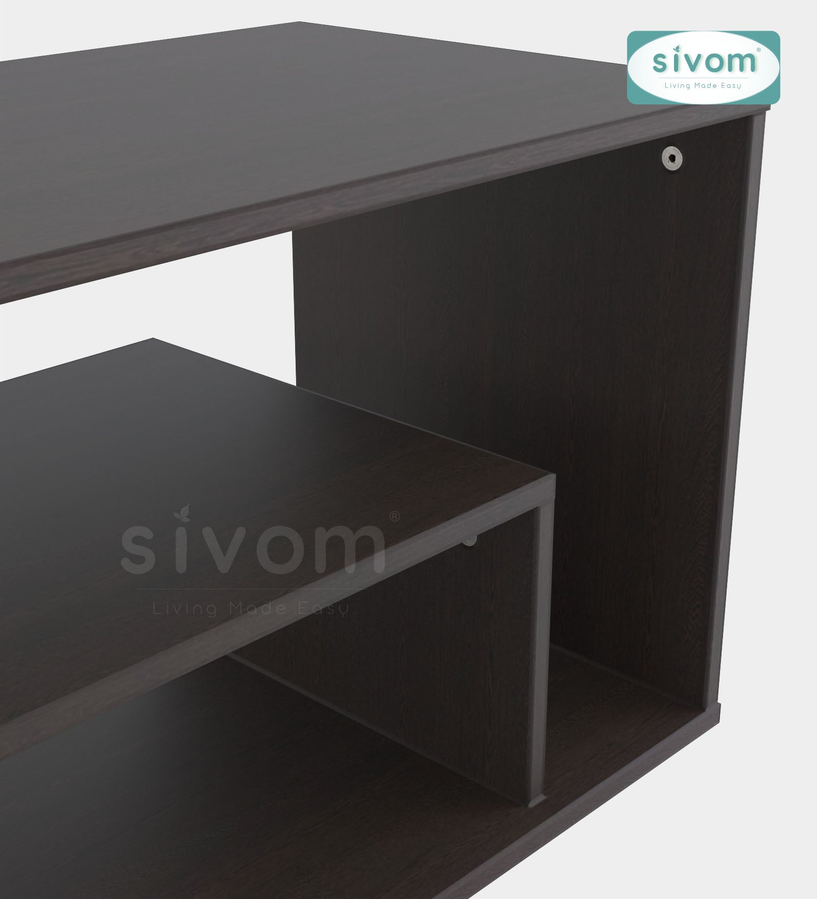 Sivom SIVOM Eleza Multipurpose Centre Table / Engineered Wood Coffee Table for Modern Homes | Elegant Design & Premium Finish